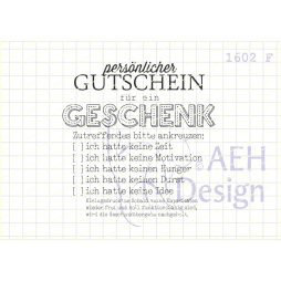 AEH Design Gummistempel 1602F - pers&ouml;nlicher...