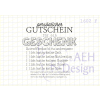 AEH Design Gummistempel 1602F - pers&ouml;nlicher Gutschein f&uuml;r ein Geschenk Feier