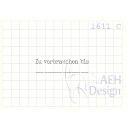 AEH Design Gummistempel 1611C - zu verbauchen bis...