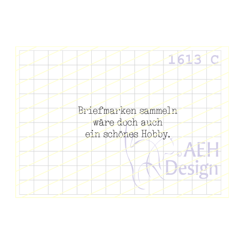 AEH Design Gummistempel 1613C - Briefmarken sammeln w&auml;re doch auch ein Hobby