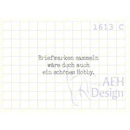 AEH Design Gummistempel 1613C - Briefmarken sammeln...