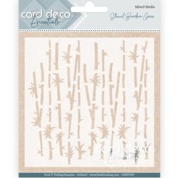 Card Deco CDEST007 Stencil - 13 x 13 cm Bambus Pflanze...