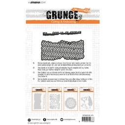StudioLight Grunge Stanzschablone - Reifen Muster Auto Pfeile Stra&szlig;e Hintergrund