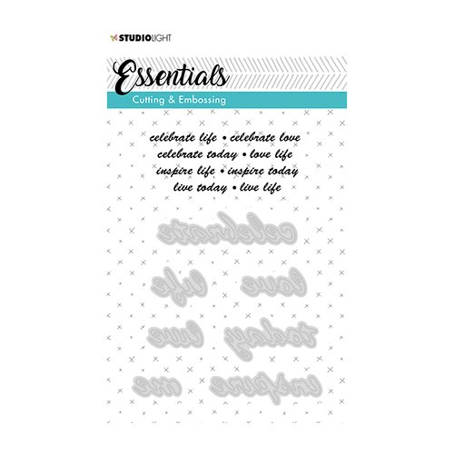 StudioLight Essentials Stanzschablone - Spr&uuml;che Liebe Love Celebrate Geburtstag