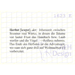 AEH Design Gummistempel 1623E - Definition Herbst...