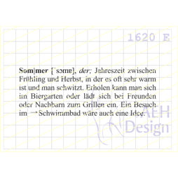 AEH Design Gummistempel 1620E - Definition Sommer...