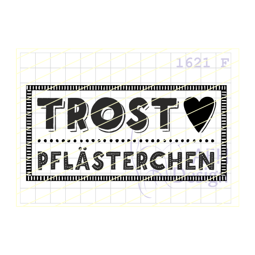AEH Design Gummistempel 1621F - Trostpfl&auml;sterchen Trostplfaster Liebe Herz