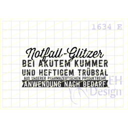 AEH Design Gummistempel 1634E - Notfall-Glitzer Kummer...
