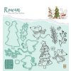 Nellies Snellen Stempel Stanzschablone RDCS007 - Weihnachtsbaum Maus Geschenk