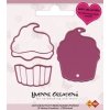 Yvonne Creations Stanzschablone - Cupcake Muffin Kuchen Sahne Geburtstag Liebe