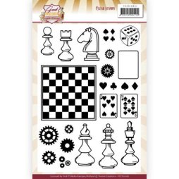 Yvonne Creations Clear Stamps - Spiele Schach W&uuml;rfel...