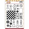Yvonne Creations Clear Stamps - Spiele Schach W&uuml;rfel Zahnr&auml;der Karten Dame