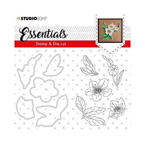 StudioLight Essentials Nr 48 Stamp &amp; Die cut - Blume Pflanze Bl&uuml;te Bl&auml;tter Blatt