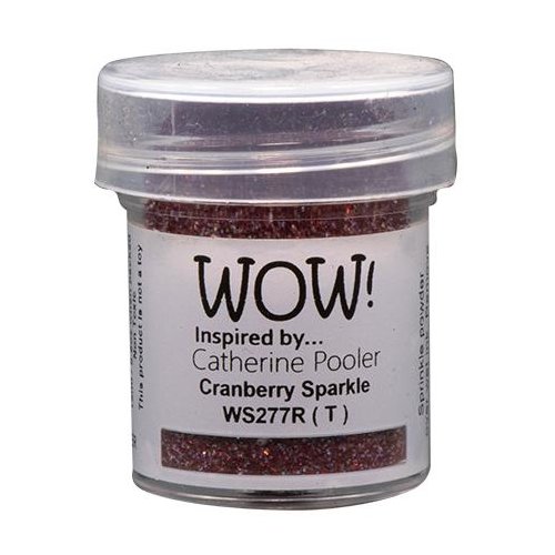 WOW! Embossingpulver Glitters Cranberry Sparkle Rot 15 ml Glitzer Pulver
