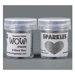 WOW! Sparkles Glitter Brilliant Silver - Silber 15 ml...