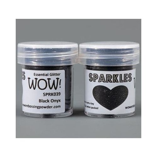 WOW! Sparkles Glitter Black Onyx - Schwarz Glitzer 15 ml Pulver Premium Glitzer