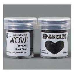 WOW! Sparkles Glitter Black Onyx - Schwarz Glitzer 15 ml...
