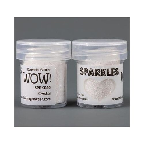 WOW! Sparkles Glitter Crystal - Wei&szlig; Glitzer 15 ml Pulver Premium Glitzer
