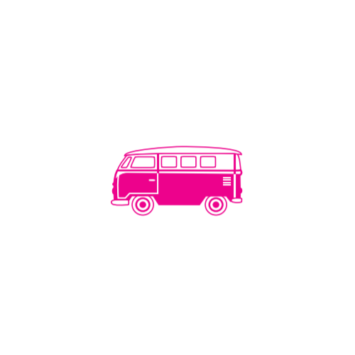 Dini Design Gummistempel 791 - Bus Van Abenteuer Reisen Camping Auto Klein