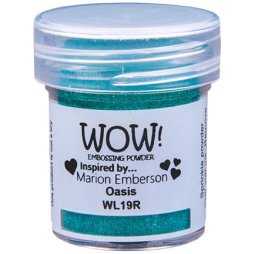 WOW! Embossingpulver Colour Blends - Oasis T&uuml;rkis Gr&uuml;n Dunkelblau 15 ml Pulver