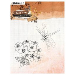 StudioLight Butterfly Clear Stamp - Blume Libelle Insekt...