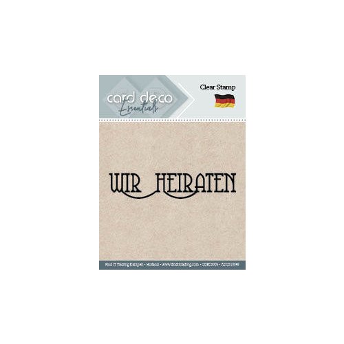 Card Deco Clear stamp Deutsch - Wir heiraten Hochzeit Liebe Mann Frau Familie