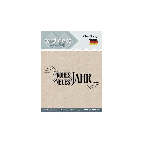 Card Deco Clear stamp Deutsch - Frohes neues Jahr Neujahr Silvester Fest Freunde
