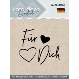 Card Deco Clear stamp Deutsch - F&uuml;r Dich Geschenk...