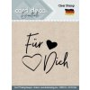 Card Deco Clear stamp Deutsch - F&uuml;r Dich Geschenk Herz Liebe Freundschaft Heart
