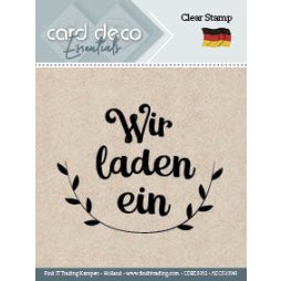 Card Deco Clear stamp Deutsch - Wir laden ein Hochzeit...