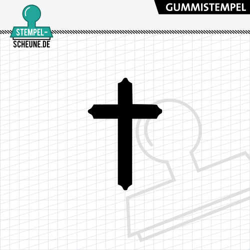 Stempel-Scheune Gummistempel 541 - Kreuz Glaube Kirche Symbol Motiv
