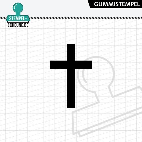 Stempel-Scheune Gummistempel 542 - Kreuz Glaube Kirche Symbol Motiv