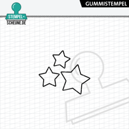 Stempel-Scheune Gummistempel 559 - Stern drei Sterne Gelb...
