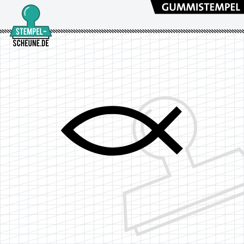 Stempel-Scheune Gummi 545 - Fisch Kirche Glaube Symbol Motiv