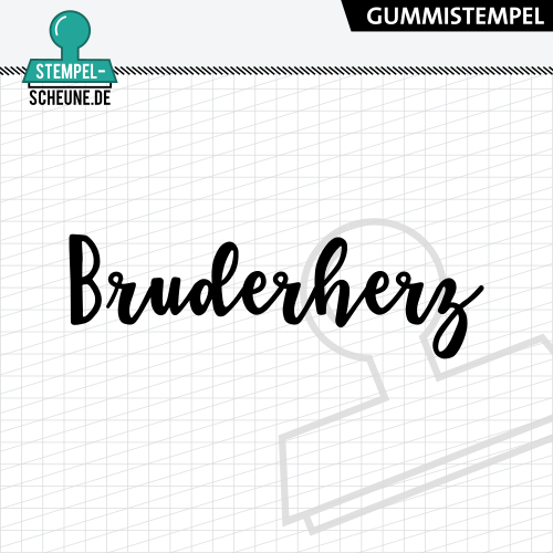 Stempel-Scheune Holzstempel 547 - Bruderherz Familie Freund Bruder Liebe
