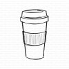 Gummiapan Gummistempel 20080202 - Coffee to Go Kaffee Kaffeebecher Cup Fr&uuml;hst&uuml;ck