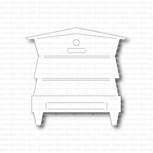 Gummiapan Stanzschablone D2102105 - Bienenstock Biene Honig Insekt Tier Fl&uuml;gel