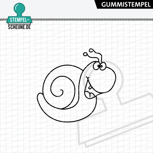 Stempel-Scheune Gummistempel 566 Lomi - Sonny Schnecke Tier Snail Rennen Natur