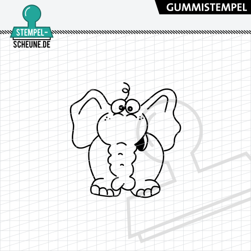 Stempel-Scheune Gummi 567 - Lomi Lefant Lenni
