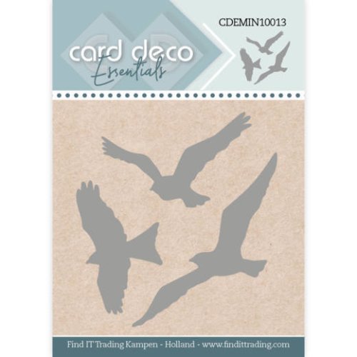 Card Deco Stanzschablone CDEMIN10013 - 3 V&ouml;gel Fliegen Luft Tier Fl&uuml;gel Himmel
