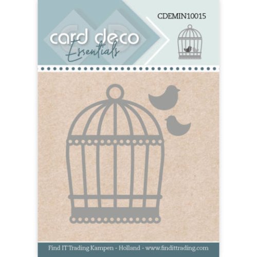 Card Deco Stanzschablone CDEMIN10015 - 2 V&ouml;gel Vogelk&auml;fig Tier Fl&uuml;gel Vogel