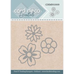 Card Deco Stanzschablone CDEMIN10009 - 3 Bl&uuml;ten...