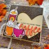 Honey Bee Stamps Stempelset - Kakao Coffee to go Kuchen Sahne Herz Tasse Stern