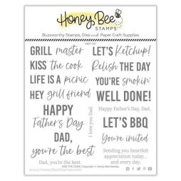 Honey Bee Stamps Stempelset - Kiss the Cook Grillen Koch Essen BBQ Vatertag Papa