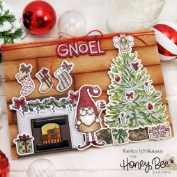 Honey Bee Stamps Stempelset - Weihnachten Weihnachtsbaum Geschenke Engel Schmuck