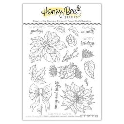 Honey Bee Stamps Stempelset - Blumen Blatt Blätter Blüte...