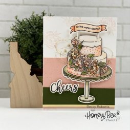 Honey Bee Stamps Stempelset - Kuchen Torte Geburtstag Party Hochzeit Label Kerze