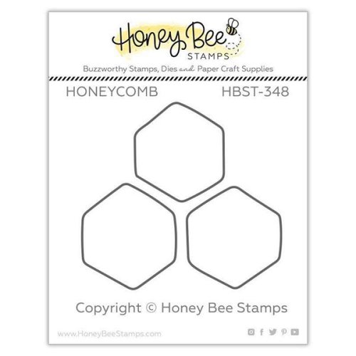 Honey Bee Stamps Einzelstempel - Bienenwabe Biene Honig Honeycomb Wabe