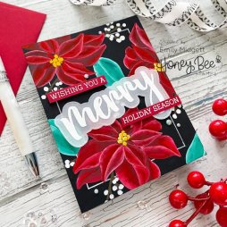 Honey Bee Stanzschablonen f&uuml;r Pretty Poinsettias - Tannenzapfen Mistelzweig