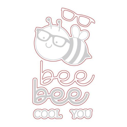 Honey Bee Stanzschablonen f&uuml;r Bee Cool - Biene Brille Sei Cool Kind Schule Tier